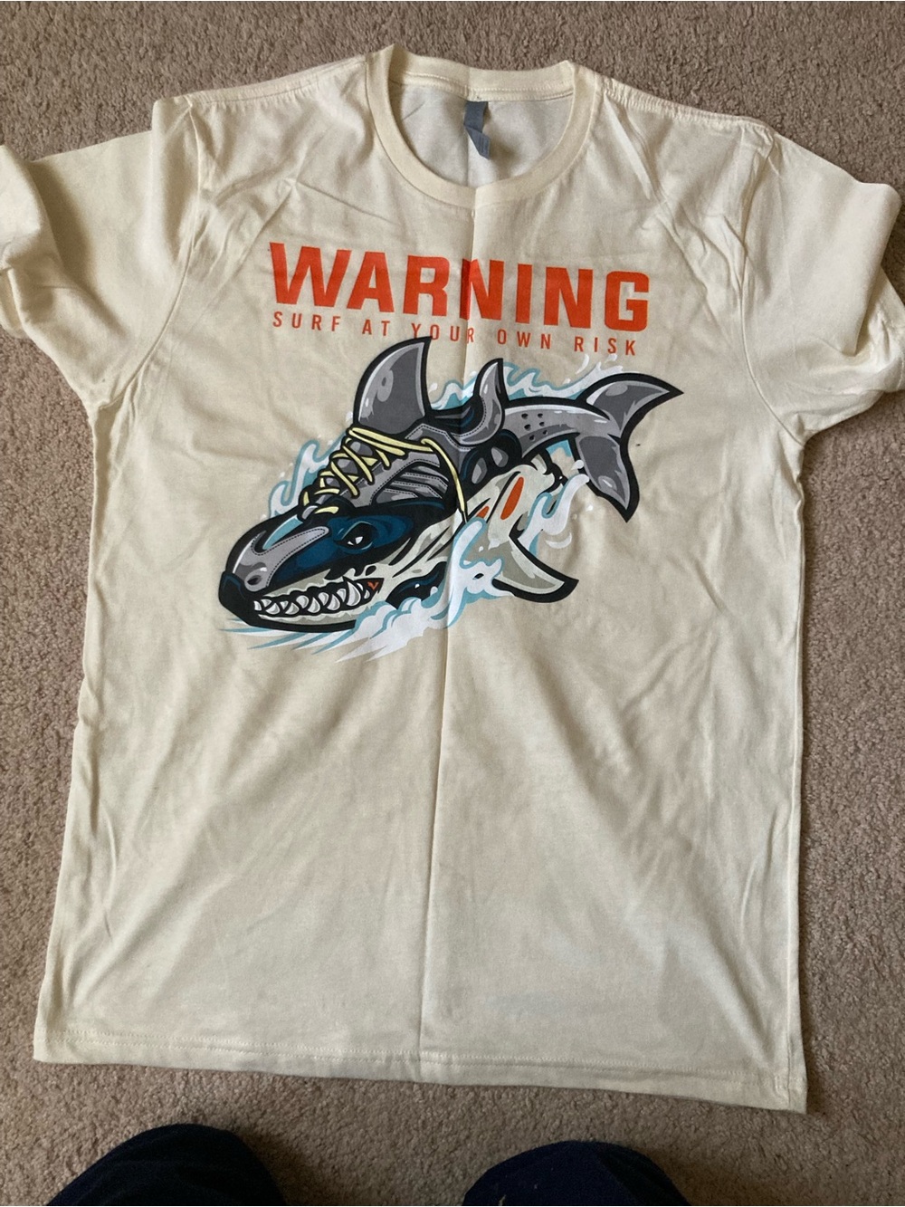 Yeezy wave runner Graphic Short Sleeve Tee - Cream